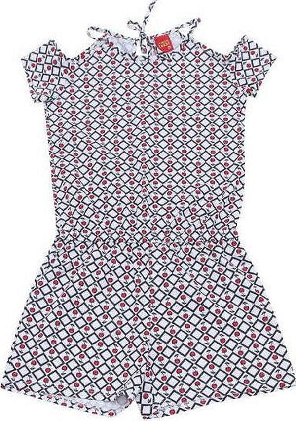 Tuta Bambina Estiva Completo Bianco Rosso Ciliegie 100% Cotone Estivo Bimba Mono Pezzo Estate Shorts Canotta Completino tutina Piccole Canaglie - Tropea, Commerciovirtuoso.it