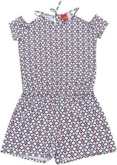 Tuta Bambina Estiva Completo Bianco Rosso Ciliegie 100% Cotone Estivo Bimba Mono Pezzo Estate Shorts Canotta Completino tutina Piccole Canaglie - Tropea, Commerciovirtuoso.it