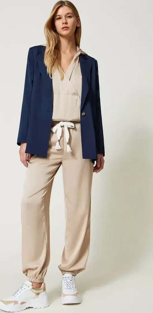 TWINSET-|-Pantaloni-joggers-in-raso