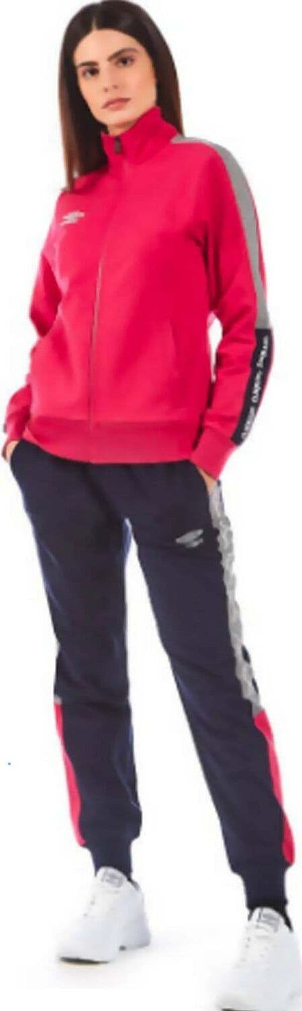 Umbro Tuta Donna Cotone Felpato Full Zip E Polsini Ideale Per L'inverno E Per Il Tempo Libero