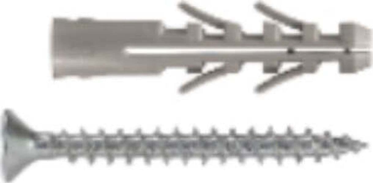 UNIFIX---TASSELLO-IN-NYLON-SENZA-BORDINO-CON-VITE-A-IMPRONTA-POZIDRIV-10X50MM-25PZ