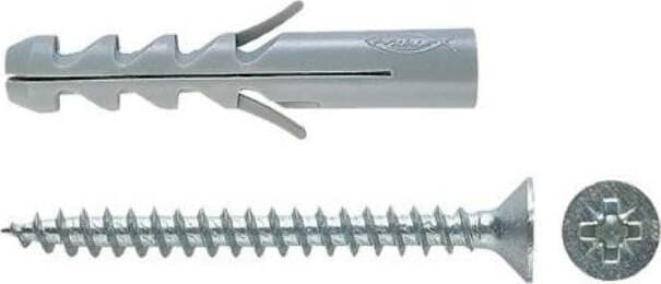 UNIFIX---TASSELLO-IN-NYLON-VITE-TESTA-PIANA-SVASATA-ZINCATA-5X25MM