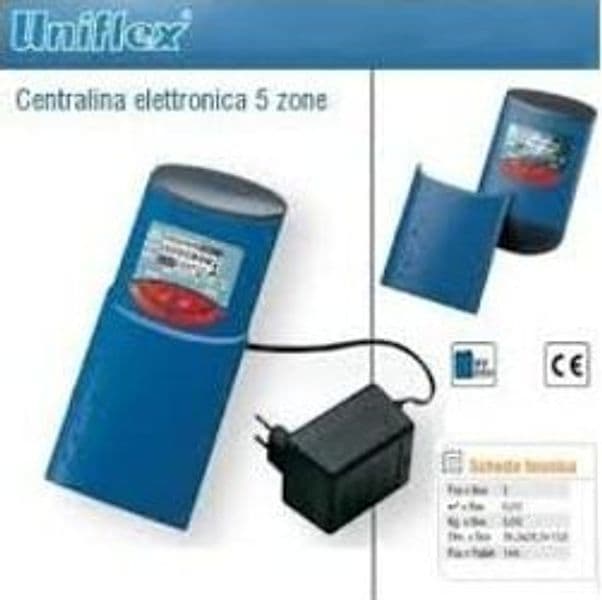 UNIFLEX---ACQUALEADER-5---CENTRALINA-ELETTRONICA-A-5-ZONE-PER-L'IRRIGAZIONE-CON-IMPIANTI-INTERRATI,-ALIMENTAZIONE-220-VAC/24-VAC