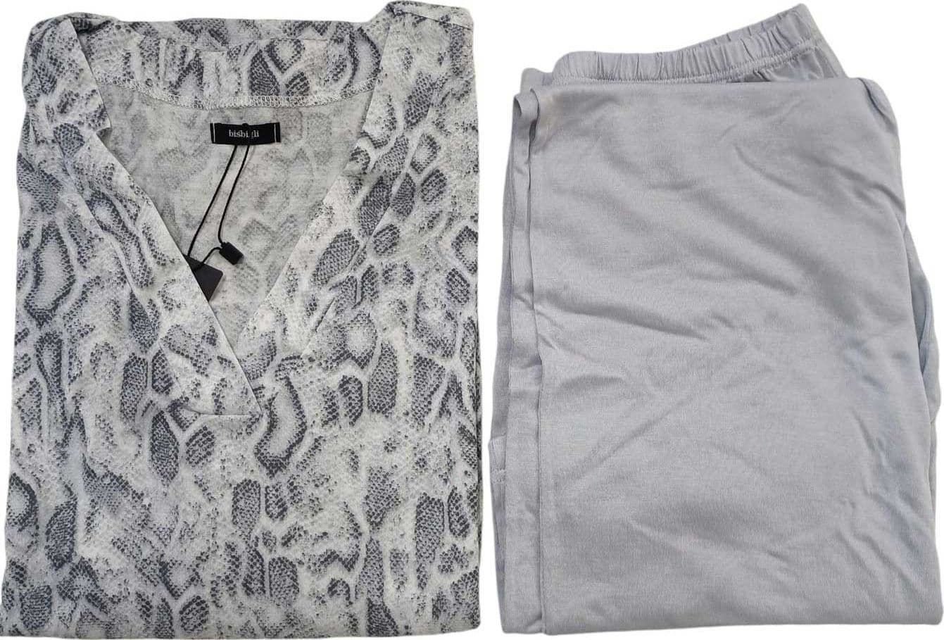 Pigiama Autunno/Inverno Donna Bisbigli Snake in Pigiami due pezzi The King Luxury - San Marcellino, commercioVirtuoso.it