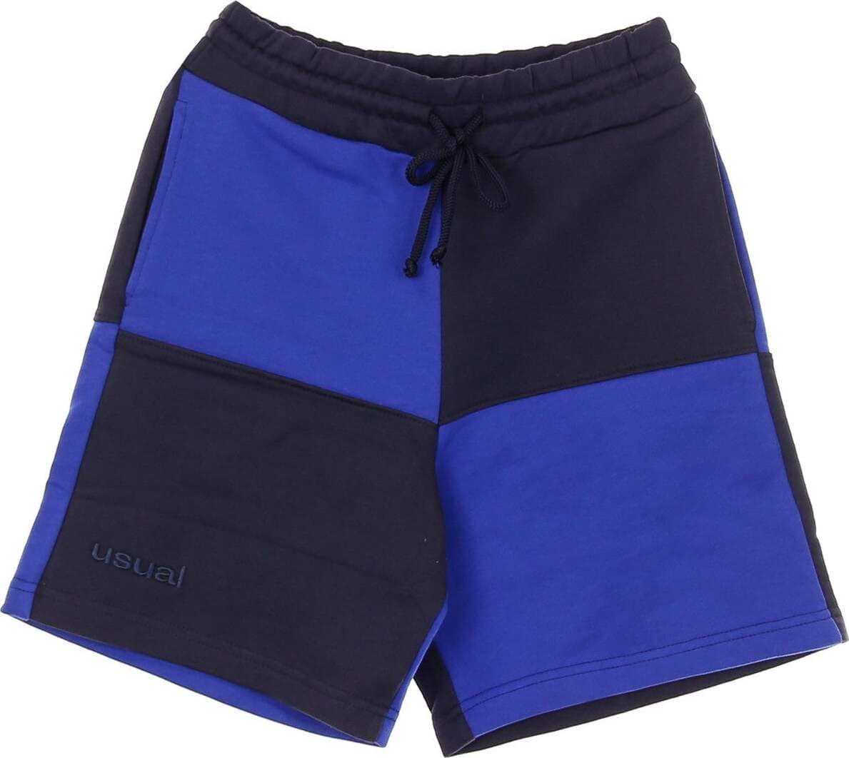 USUAL-Pantalone-Corto-Tuta-Uomo-Bigcheck-Short-Blue/black-da-uomo