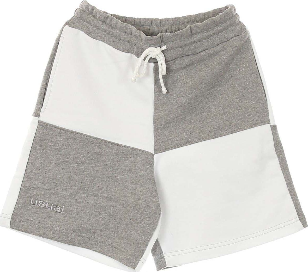 USUAL-Pantalone-Corto-Tuta-Uomo-Bigcheck-Short-White/grey-da-uomo