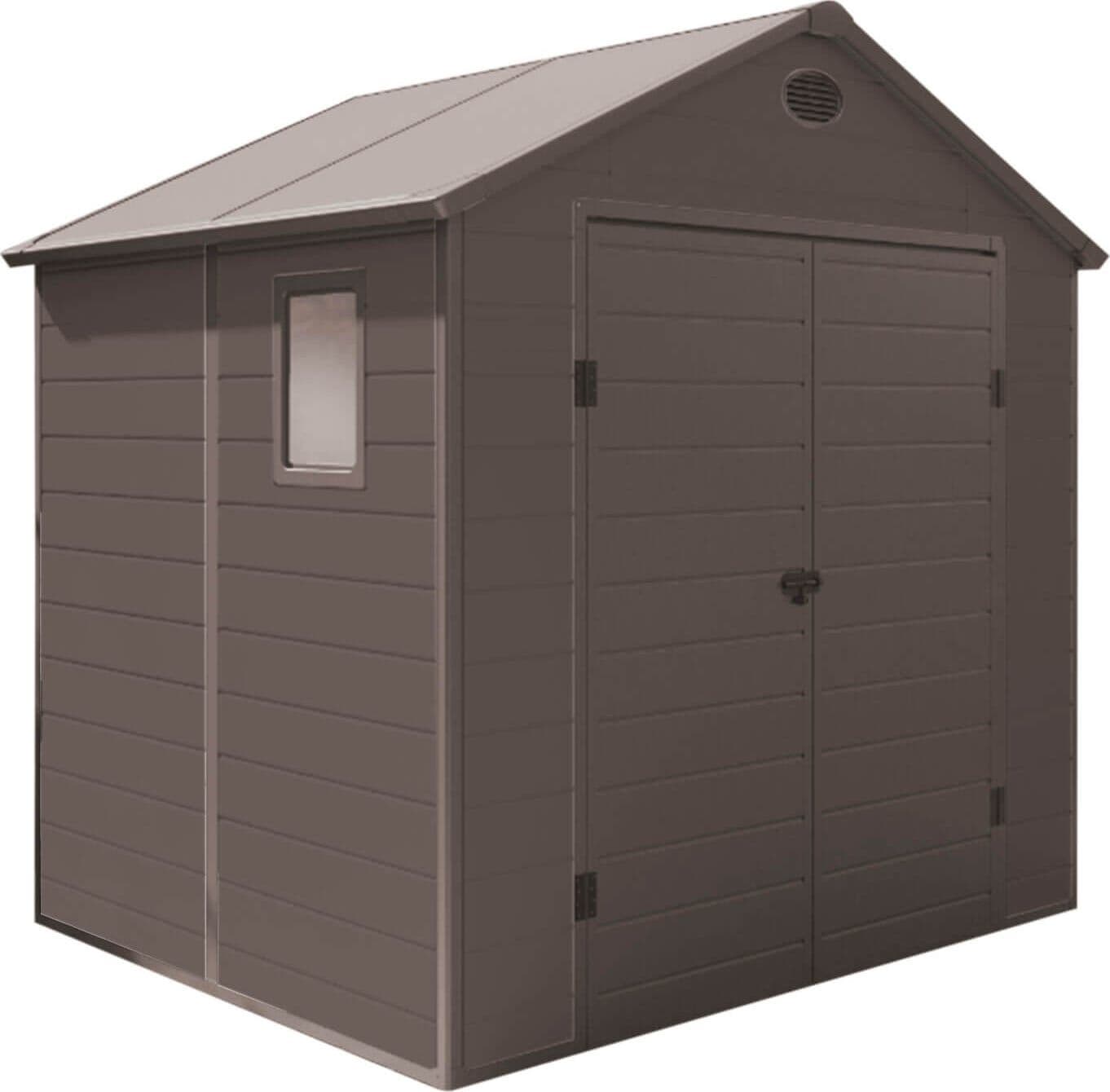 UTILITY - casetta in resina da giardino porta attrezzi cm 190x192x226 h Marrone Milani Home
