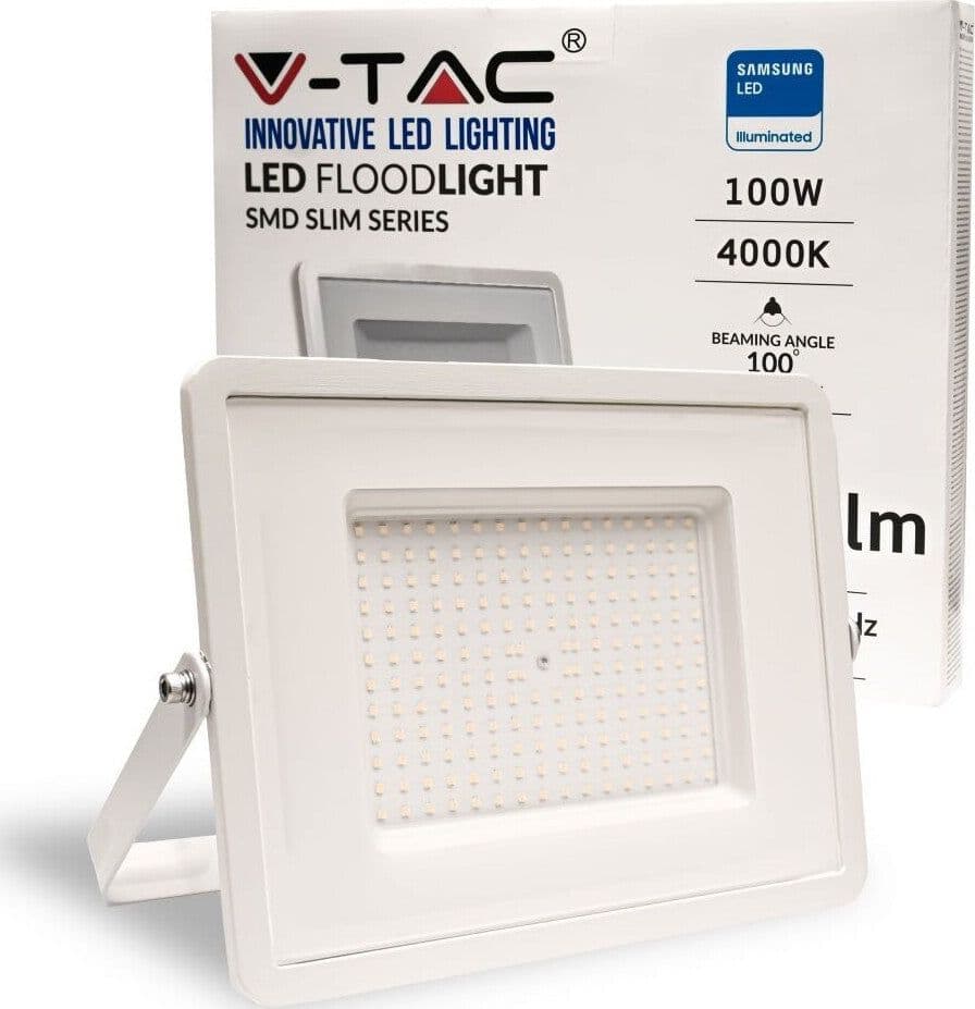 V-TAC PRO VT-100 FARO LED FLOODLIGHT 100W SMD SLIM IP65 CHIP SAMSUNG BIANCO Illuminazione/Illuminazione per esterni/Proiettori Zencoccostore - Formia, Commerciovirtuoso.it