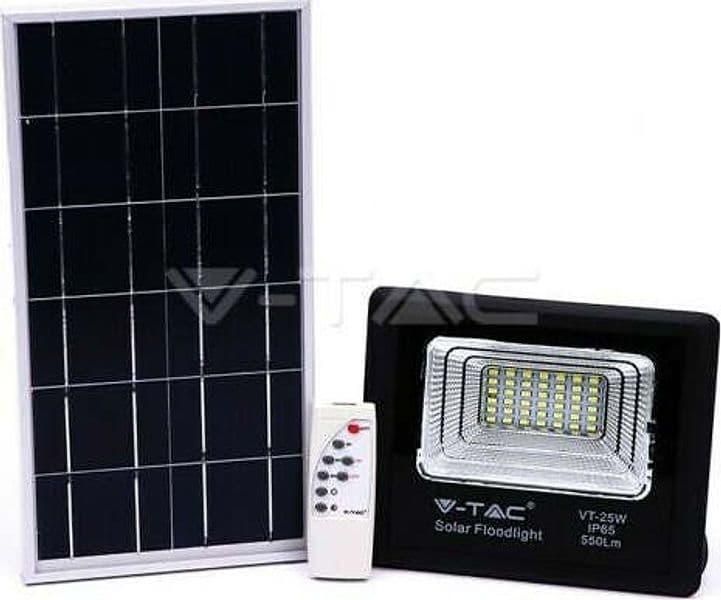 V-TAC VT-25W FARO LED 12W A BATTERIA CON PANNELLO SOLARE E TELECOMANDO Luce Bianco Fredda / Naturale Illuminazione/Illuminazione per esterni/Proiettori Zencoccostore - Formia, Commerciovirtuoso.it
