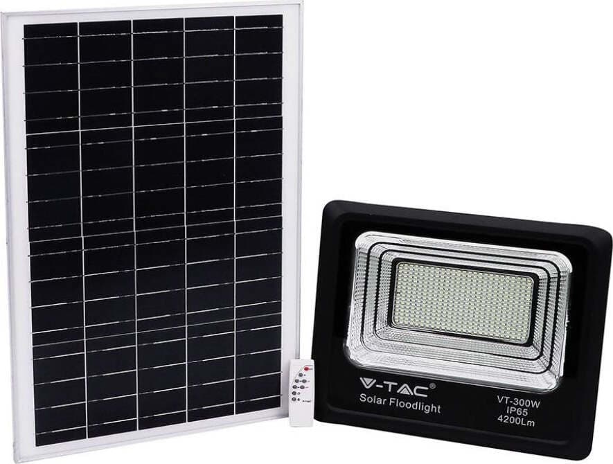 V-TAC VT-300W FARO LED 50W A BATTERIA CON PANNELLO SOLARE E TELECOMANDO - SKU 8578 / 94027 Illuminazione/Illuminazione per esterni/Proiettori Zencoccostore - Formia, Commerciovirtuoso.it
