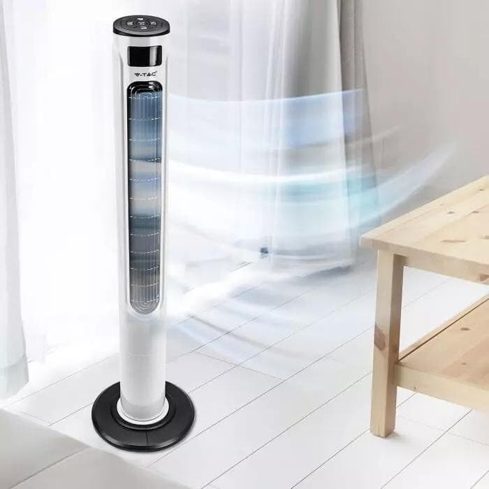 V-TAC VT-5547 Ventilatore 55w TOWER FAN 1160MM CON DISPLAY TEMPERATURA E TELECOMANDO COLORE BIANCO LUCIDO - SKU 7902 Fai da te/Prodotti per la costruzione/Riscaldamento e raffreddamento/Sistemi mobili di climatizzazione/Ventilatori/Ventilatori a torre Zencoccostore - Formia, Commerciovirtuoso.it