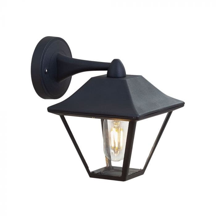 V-TAC VT-843 Lampada LED da Muro a Lanterna in Vetro con Portalampada E27 Colore Nero Opaco IP44 - SKU 8686 Illuminazione/Illuminazione per esterni/Lampade da parete Zencoccostore - Formia, Commerciovirtuoso.it