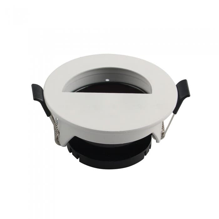 V-TAC VT-884 PORTAFARETTO ORIENTABILE ROTONDO SEMICERCHIO DA INCASSO PER LAMPADINE GU10 E GU5.3 COLORE BIANCO - SKU 8599