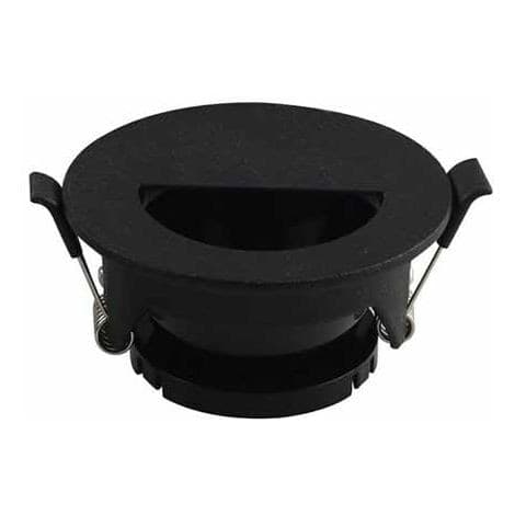 V-TAC VT-884 PORTAFARETTO ORIENTABILE ROTONDO SEMICERCHIO DA INCASSO PER LAMPADINE GU10 E GU5.3 COLORE NERO - SKU 8608