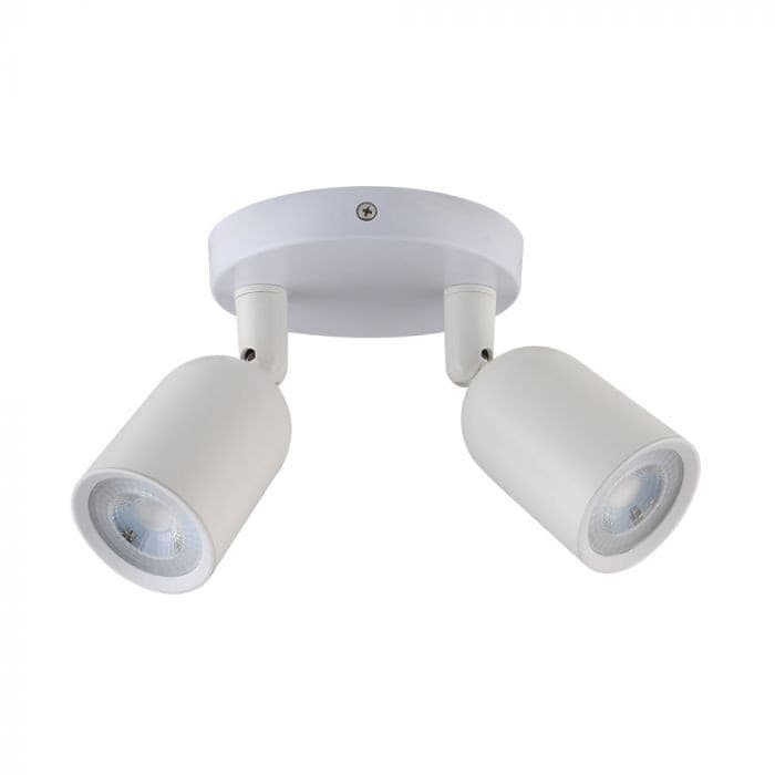 V-TAC VT-897 Portafaretto LED Montaggio a Plafone Rotondo 2GU10 Orientabili Colore Bianco - SKU 7981