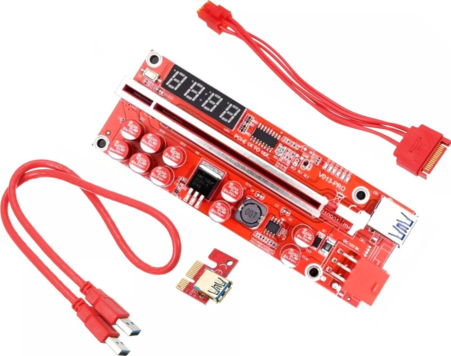 V013 PRO PCIE Riser per Scheda Video PCI Express X16 Extender SATA a 6pin in Case e serrature 85cento.it - Potenza, commercioVirtuoso.it