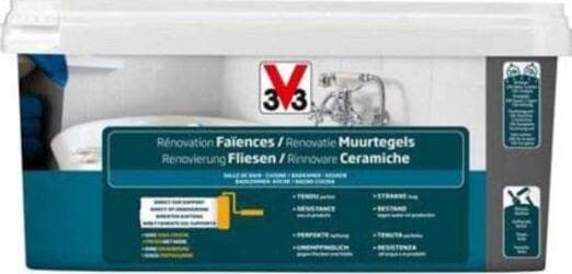 V33-Smalto-Rinnovatore-Per-Ceramiche,-Antimuffa,-Lavabile,-Ottima-Resa,-Opaco-2-Lt