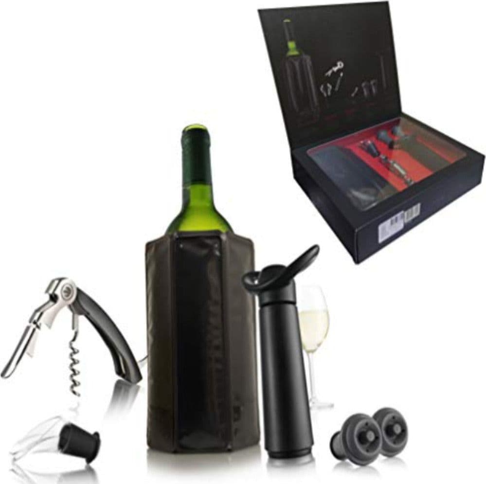 VACUVIN---SET-DI-ACCESSORI-DA-VINO---6-PEZZI---NERO