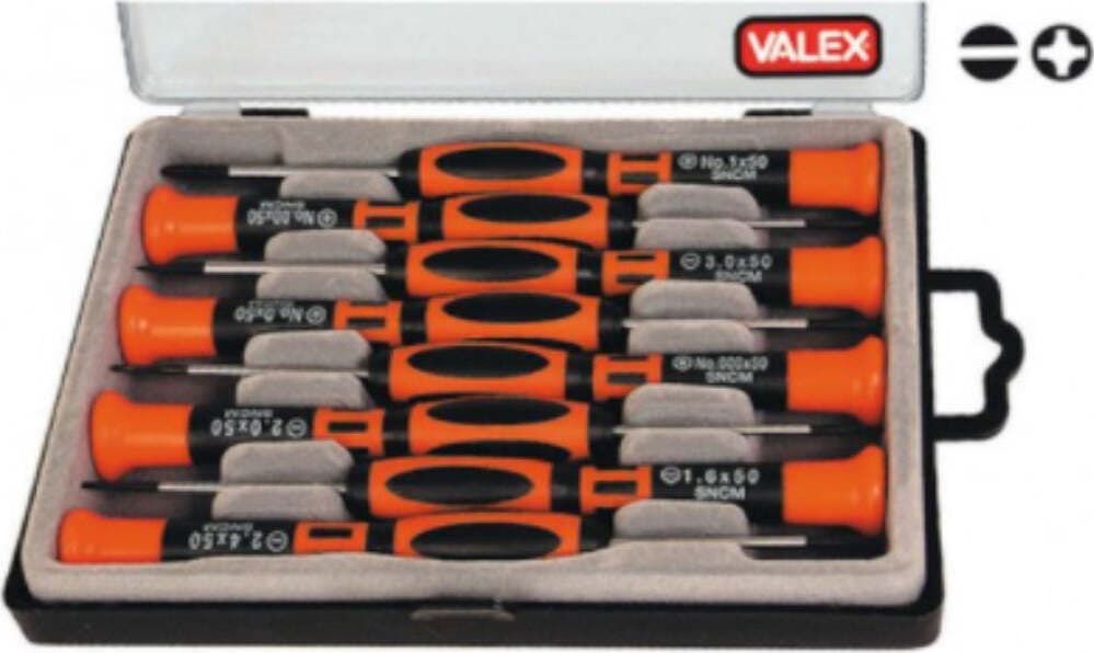 VALEX---8-PEZZI---SET-8-CACCIAVITI-DI-PRECISIONE-A-TAGLIO---PHILLIPS