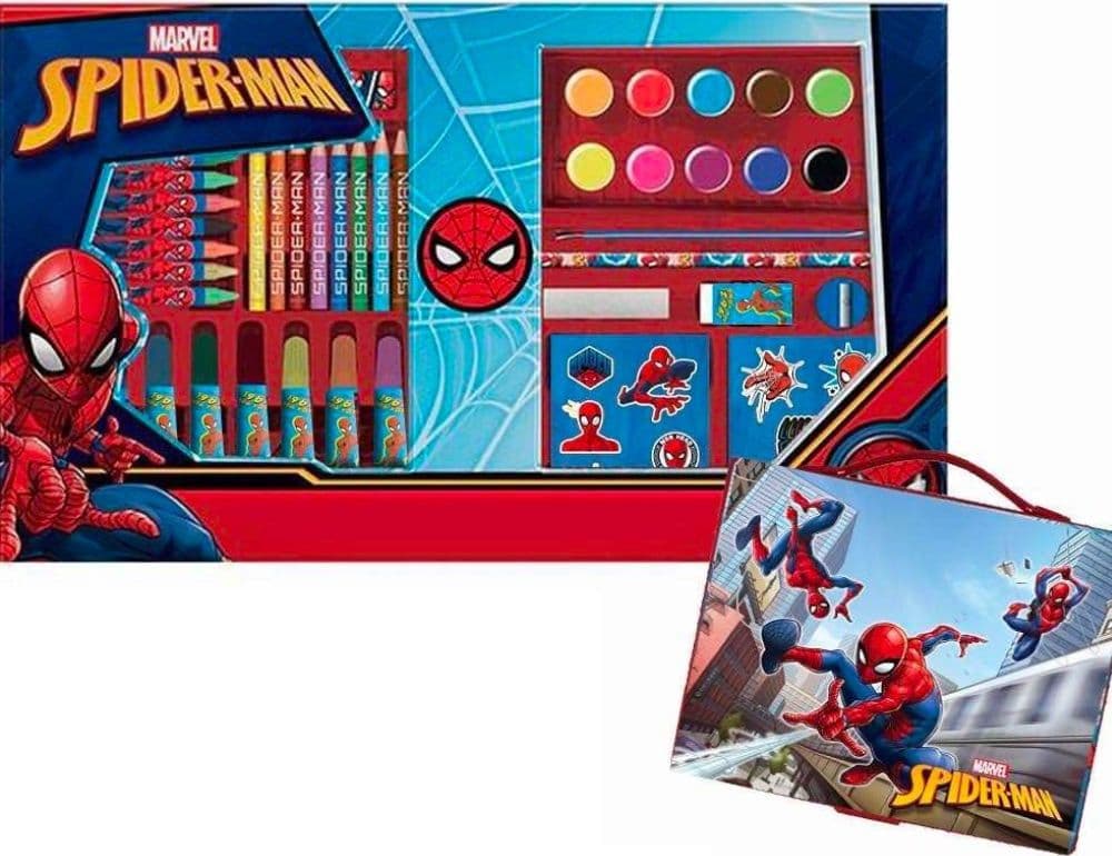 Valigetta Con Colori Di Spiderman Set Per Colorare Gioco Per Bambini 52 Pezzi Fai da te/Pitture trattamenti per pareti e utensili/Strumenti e attrezzi per verniciatura/Applicazione colore/Pennelli/Pennellesse Trade Shop italia - Napoli, Commerciovirtuoso.it