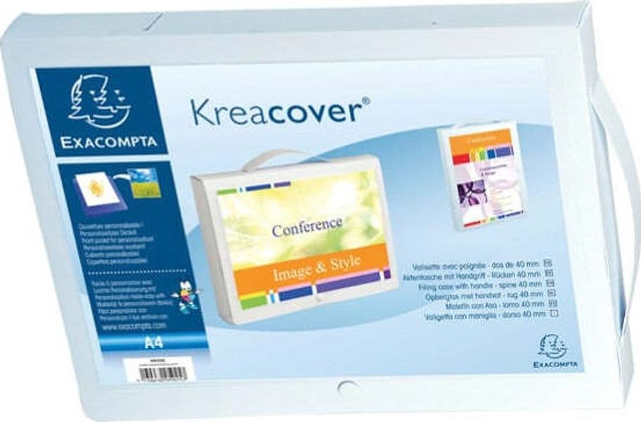 Valigetta Kreacover PPL personalizzabile - 24 x 32 cm - dorso 4 cm - Exacompta Cancelleria e prodotti per ufficio/Archivio ufficio e accessori per scrivania/Archivio ufficio/Classificatori/Scatole Eurocartuccia - Pavullo, Commerciovirtuoso.it