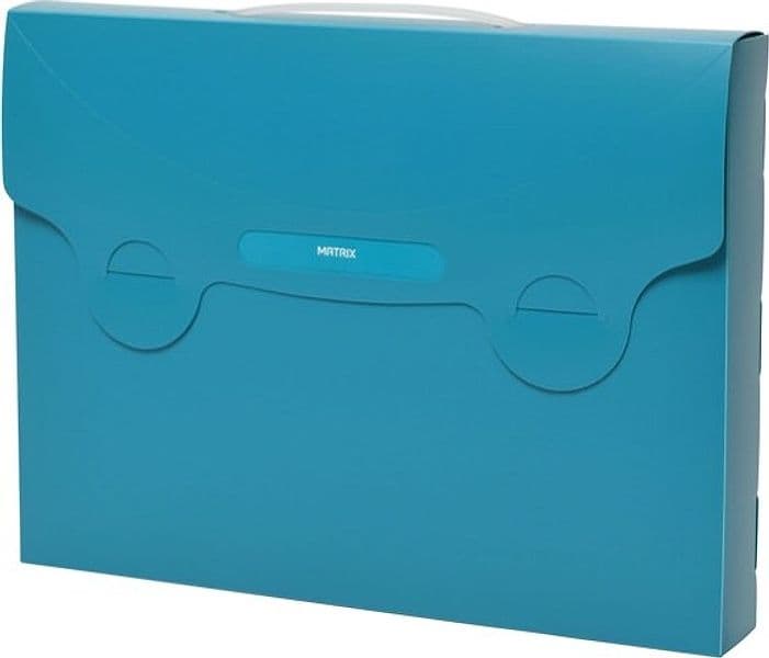 Valigetta porta documenti Matrix - dorso 5 cm - 38x29 cm - blu ottanio - Favorit Cancelleria e prodotti per ufficio/Archivio ufficio e accessori per scrivania/Archivio ufficio/Cartelle/Cartelle portaprogetti e cartelle a tasca Eurocartuccia - Pavullo, Commerciovirtuoso.it