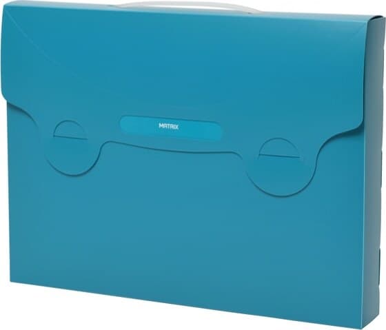 Valigetta porta documenti Matrix - dorso 5 cm - 38x29 cm - blu ottanio - Favorit Cancelleria e prodotti per ufficio/Archivio ufficio e accessori per scrivania/Archivio ufficio/Cartelle/Cartelle portaprogetti e cartelle a tasca Eurocartuccia - Pavullo, Commerciovirtuoso.it