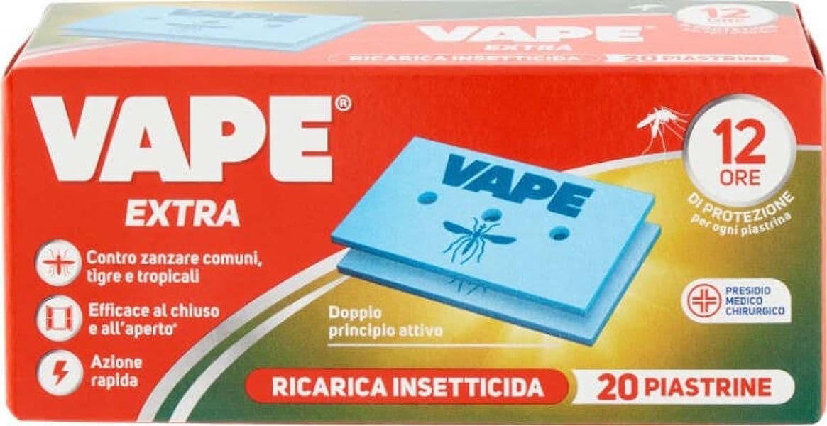 VAPE Extra Ricarica 20 Piastrine antizanzare Giardino e giardinaggio/Giardinaggio/Prodotti fitosanitari e pesticidi/Insetticidi/Insetticidi da esterni/Zanzare Scontolo.net - Potenza, Commerciovirtuoso.it