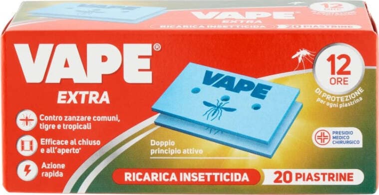 VAPE Extra Ricarica 20 Piastrine antizanzare Giardino e giardinaggio/Giardinaggio/Prodotti fitosanitari e pesticidi/Insetticidi/Insetticidi da esterni/Zanzare Scontolo.net - Potenza, Commerciovirtuoso.it