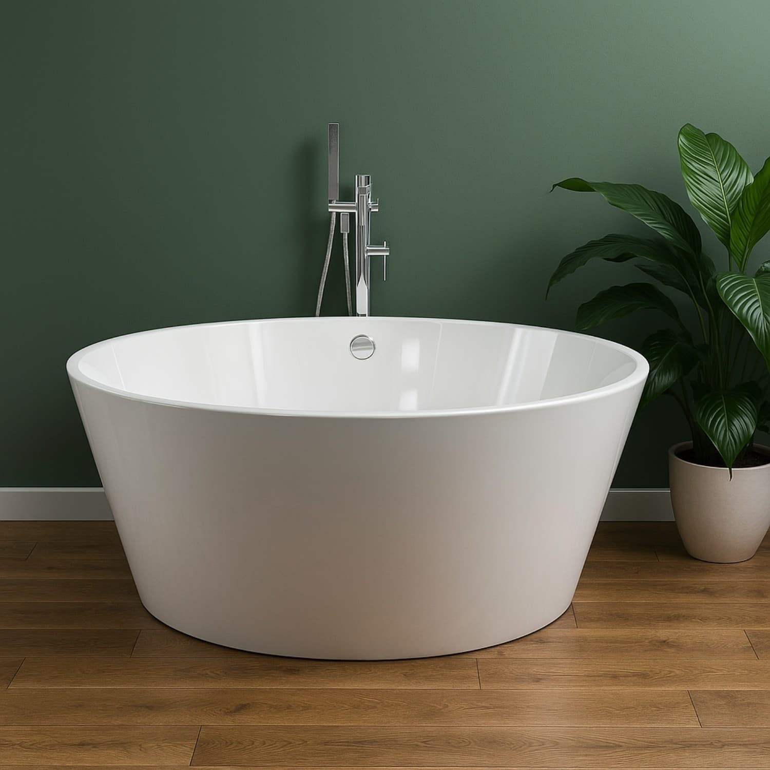 Vasca Da Bagno Free Standing 001 Acrilico Bianco Lucido Tonda cm Ø 145 x H 58 cm Fai da te/Attrezzature per cucine e bagni/Attrezzature per bagni/Vasche da bagno/Vasche da bagno con piedini Ogomondo - Martina Franca, Commerciovirtuoso.it