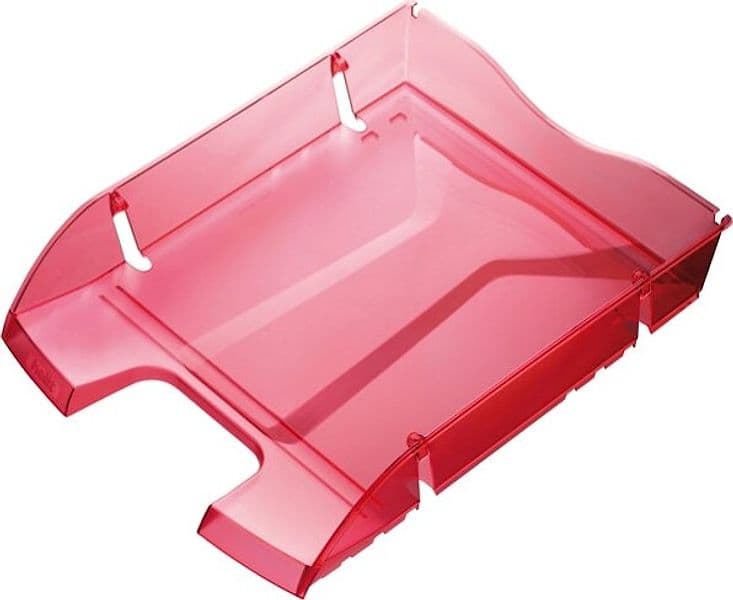 Vaschetta portacorrispondenza - plastica riciclata - 35 5x27 5x6 6 cm - rosso trasparente - Helit Cancelleria e prodotti per ufficio/Archivio ufficio e accessori per scrivania/Archivio ufficio/Cartelle/Portariviste Eurocartuccia - Pavullo, Commerciovirtuoso.it