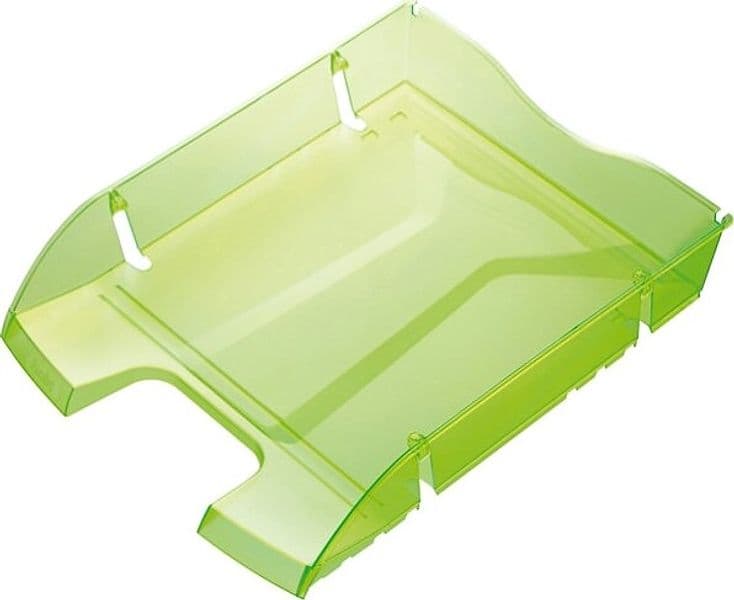 Vaschetta portacorrispondenza - plastica riciclata - 35 5x27 5x6 6 cm - verde trasparente - Helit Cancelleria e prodotti per ufficio/Archivio ufficio e accessori per scrivania/Archivio ufficio/Cartelle/Portariviste Eurocartuccia - Pavullo, Commerciovirtuoso.it