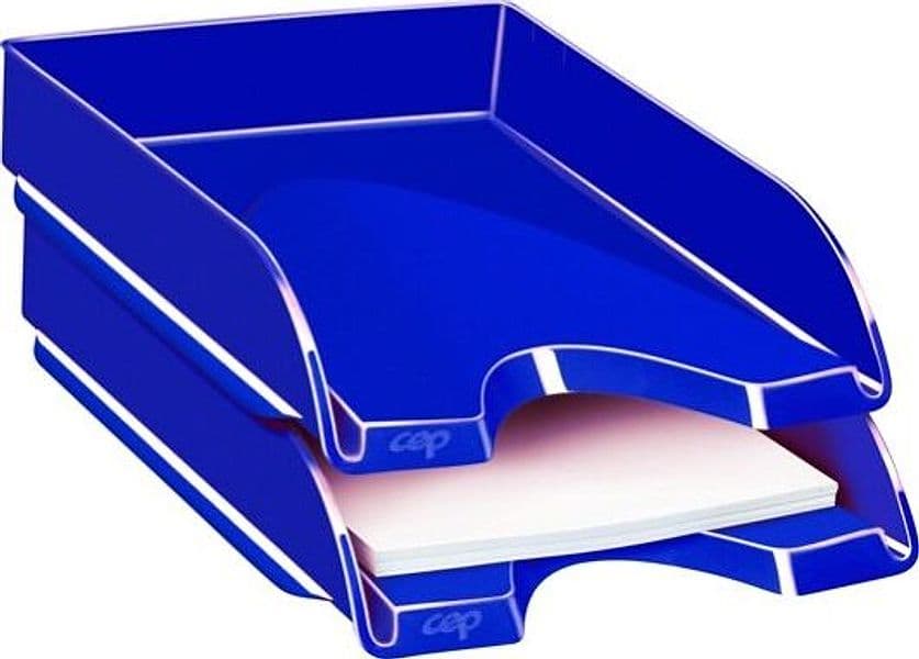 Vaschetta portacorrispondenza CepPro Gloss - 34 8x25 7x6 6 cm - blu oceano - Cep Cancelleria e prodotti per ufficio/Archivio ufficio e accessori per scrivania/Archivio ufficio/Cartelle/Portariviste Eurocartuccia - Pavullo, Commerciovirtuoso.it
