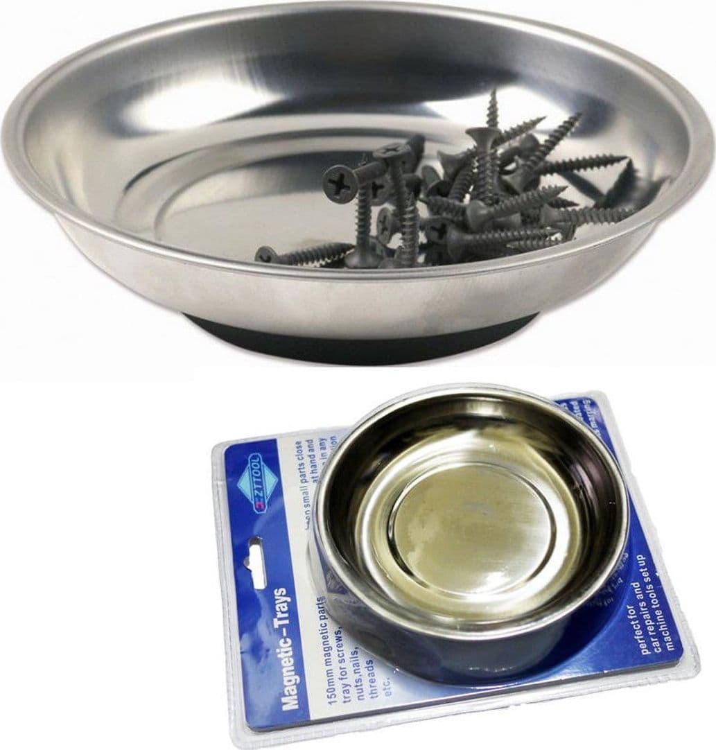 Vaschetta-Vassoio-Piatto-Magnetico-Porta-Minuterie-Viti-E-Bulloni-Tondo-150-Mm