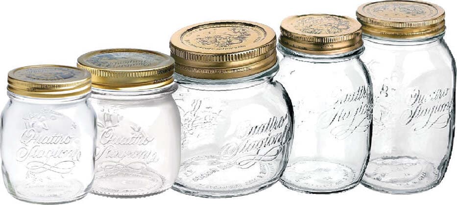 VASO-ERMETICO-IN-VETRO-PER-ALIMENTI-'QUATTRO-STAGIONI'-250-ml---h.-93-x-Ø-86-mm-Bormioli