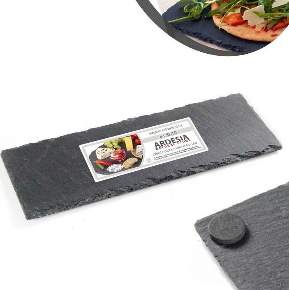 Vassoio Ardesia Natural Stone Piatto Rettangolare 30x10 Cm Portata Tavola 752193 Casa e cucina/Stoviglie/Piatti ciotole e vassoi/Piatti per servire/Vassoi/Piatti da portata Trade Shop italia - Napoli, Commerciovirtuoso.it