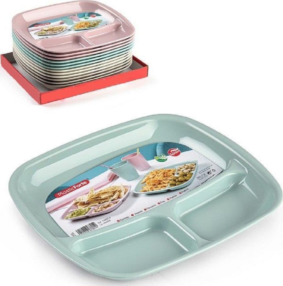 Vassoio Trio In Plastica Riutilizzabile Piatto Ideale Per Aperitivi Feste 140621a Casa e cucina/Stoviglie/Piatti ciotole e vassoi/Piatti per servire/Vassoi/Vassoi da portata Trade Shop italia - Napoli, Commerciovirtuoso.it