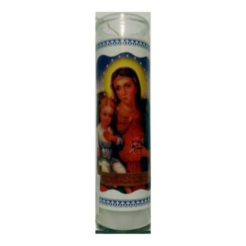 VELON CONSAGRADO SAGRADO CORAZON DE MARIA CANDELA ESOTERICA CON CONTENITORE IN VETRO SANTERÍA in Candele esoteriche Agbon - Martinsicuro, commercioVirtuoso.it