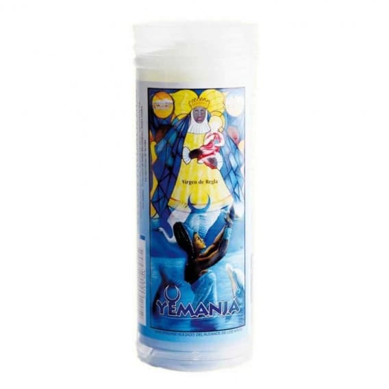 VELON ORISHA YEMANJA CANDLE 15 X 5.5 CM (With Protective Tube) in Candele esoteriche Agbon - Martinsicuro, commercioVirtuoso.it