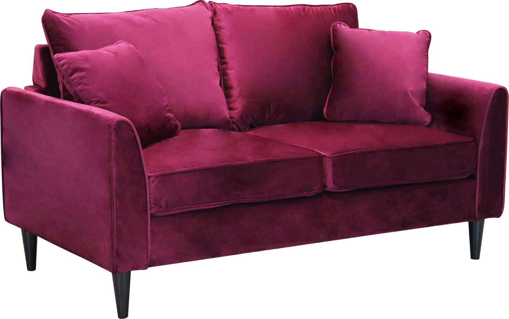 VELVET - divano in velluto due posti Rosso