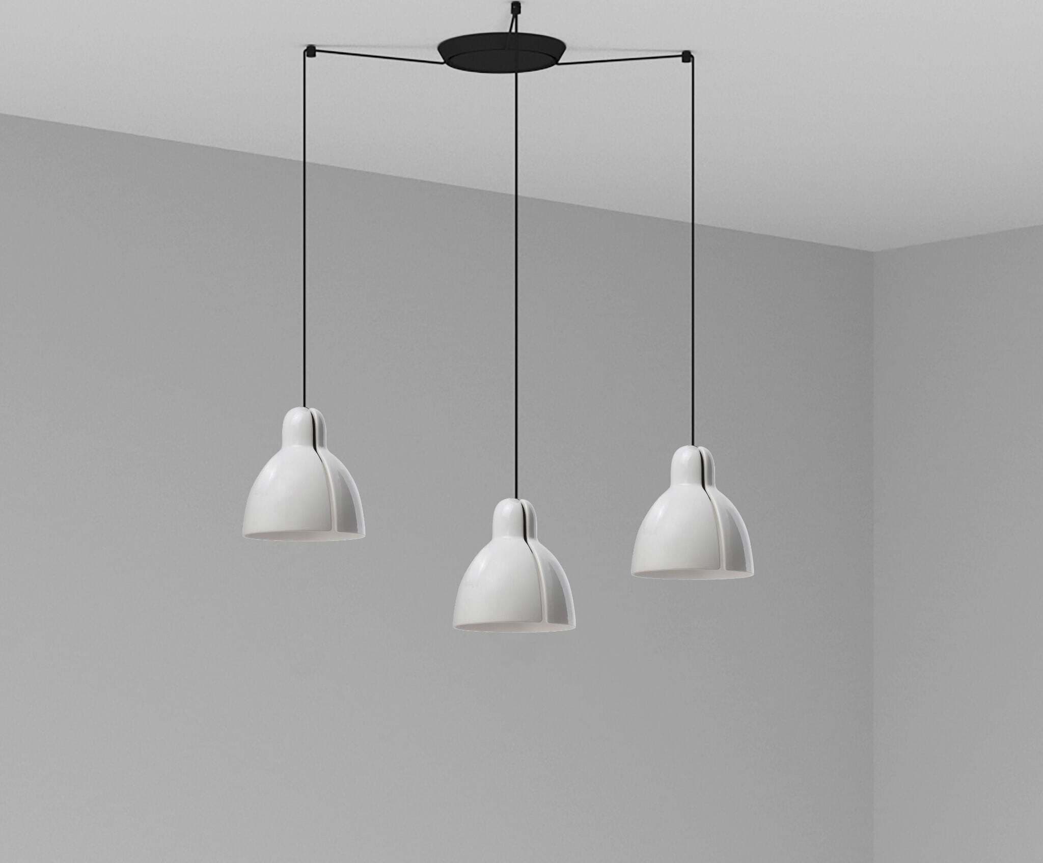 VENICE 3L Lampada a sospensione bianca Illuminazione/Illuminazione per interni/Lampadari lampade a sospensione e plafoniere/Lampade a sospensione Led Mall Home - Napoli, Commerciovirtuoso.it