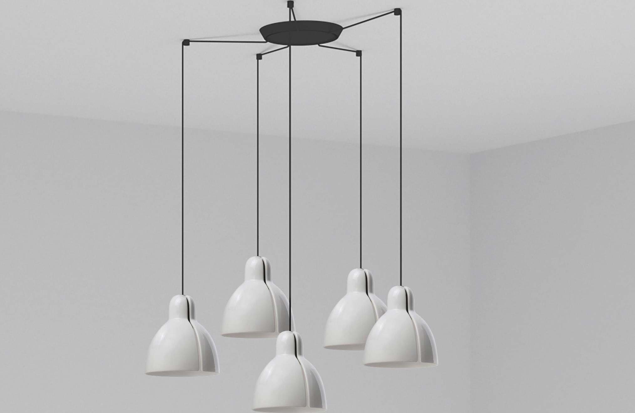 VENICE 5L Lampada a sospensione bianca Illuminazione/Illuminazione per interni/Lampadari lampade a sospensione e plafoniere/Lampade a sospensione Led Mall Home - Napoli, Commerciovirtuoso.it