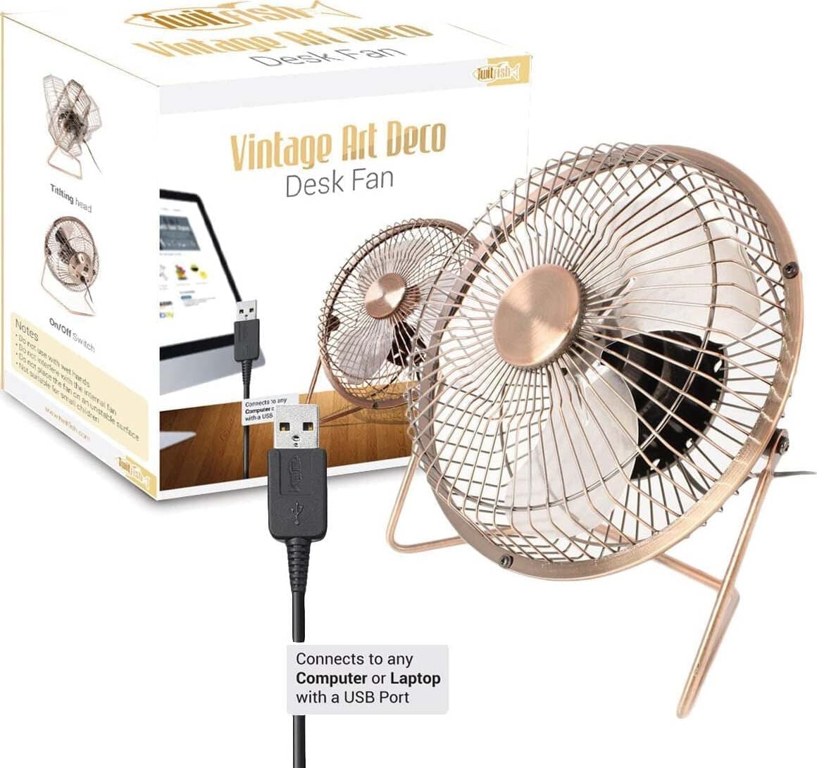 Ventilatore Da Scrivania Usb Art Déco Vintage Twitfish Ventilatore Leggero in Metallo Resistente Fai da te/Prodotti per la costruzione/Riscaldamento e raffreddamento/Sistemi mobili di climatizzazione/Ventilatori/Ventilatori da tavolo BBuy - Battipaglia, Commerciovirtuoso.it