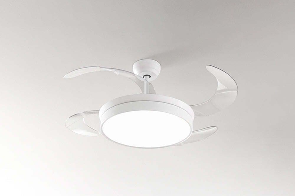 Ventilatore-Metallo-Bianco-4-Pale-Acrilico-Trasp.-Diffusore-In-Acrilico-Satinato