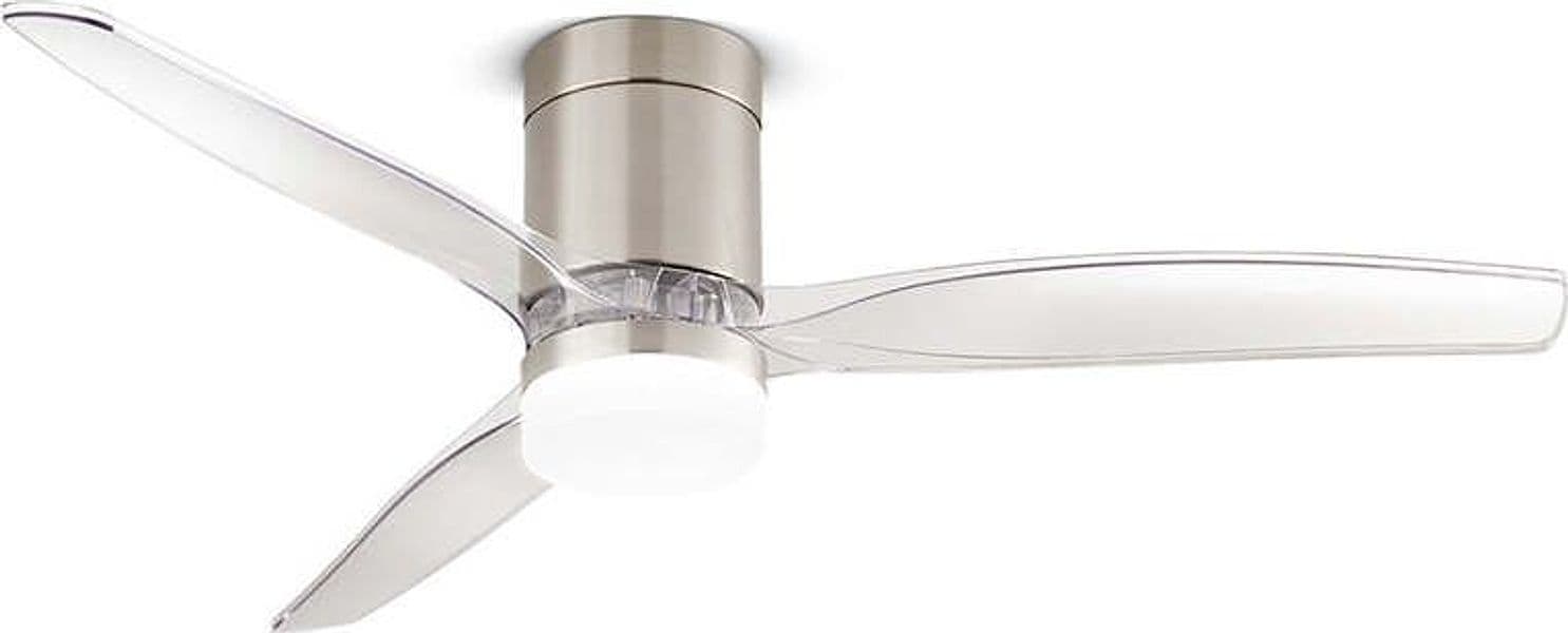 Ventilatore-Metallo-Cromo-Spazzolato-Led-18W-3-Pale-Acrilico-Trasparente-Kuma