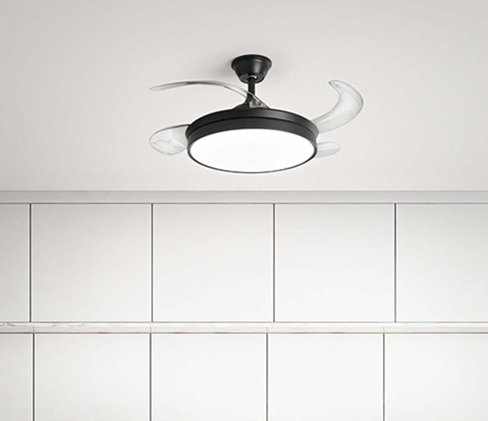 Ventilatore-Metallo-Nero-Opaco-Led-36W-4-Pale-Acrilico-Trasparente-Open-Plus
