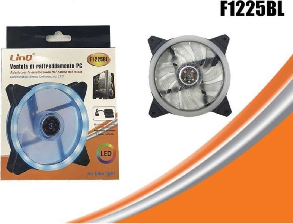 Ventola Raffreddamento Dissipazione Cooling Fun Per Telaio Pc Con Luce Led F1225bl Elettronica/Informatica/Accessori/Accessori per PC portatili/Ventole e basi di raffreddamento esterno/Ventole per raffreddamento esterno Trade Shop italia - Napoli, Commerciovirtuoso.it