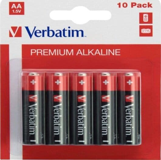 Verbatim - Blister 10 Pile alkaline Stilo AA - 49875 Elettronica/Pile e caricabatterie/Pile monouso Eurocartuccia - Pavullo, Commerciovirtuoso.it