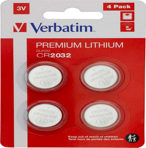 Verbatim - Blister 4 MicroPile a pastiglia CR2032 - litio - 49533 - 3V Elettronica/Pile e caricabatterie/Pile monouso Eurocartuccia - Pavullo, Commerciovirtuoso.it