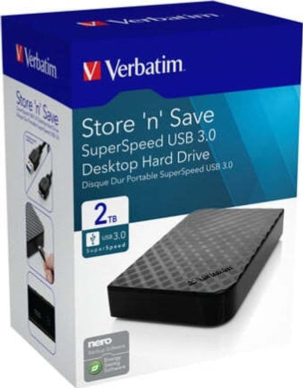 Verbatim - HDD esterno 3.5 USB 3.0 - 47683 - 2TB Elettronica/Informatica/Dispositivi archiviazione dati/Dispositivi archiviazione dati esterni/Hard Disk esterni Eurocartuccia - Pavullo, Commerciovirtuoso.it
